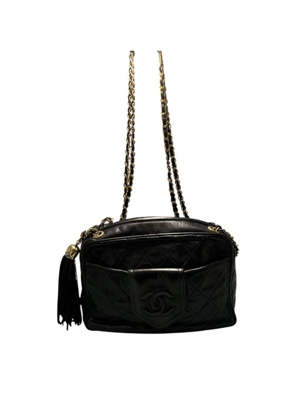 Chanel Lambskin Black Shoulder Bag